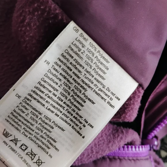 Helly Hansen Women Purple Terry Cloth Jacket Coat Primaloft Vikings Golf MED - Picture 8 of 11